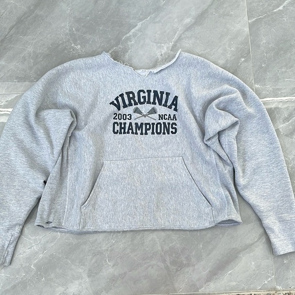 Distressed University of Virginia 2003 NCAA Lacrosse Champions Sweatshirt - Picture 1 of 16